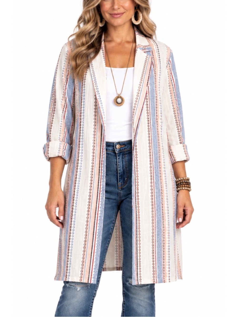 Daytrip Striped woven shacket brand new with tags